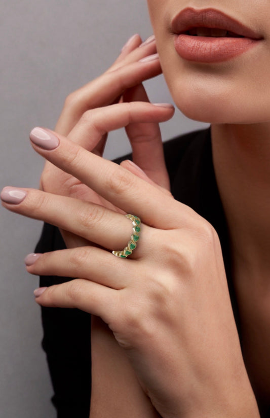 The Cactus Emerald Eternity Ring