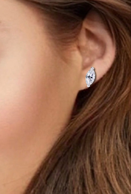 The Roots Marquise Diamond Stud