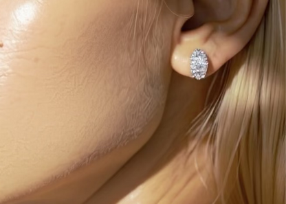 The Roots Oval Diamond Stud
