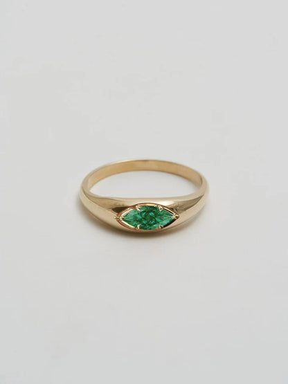 The Cactus Emerald Solitaire Ring