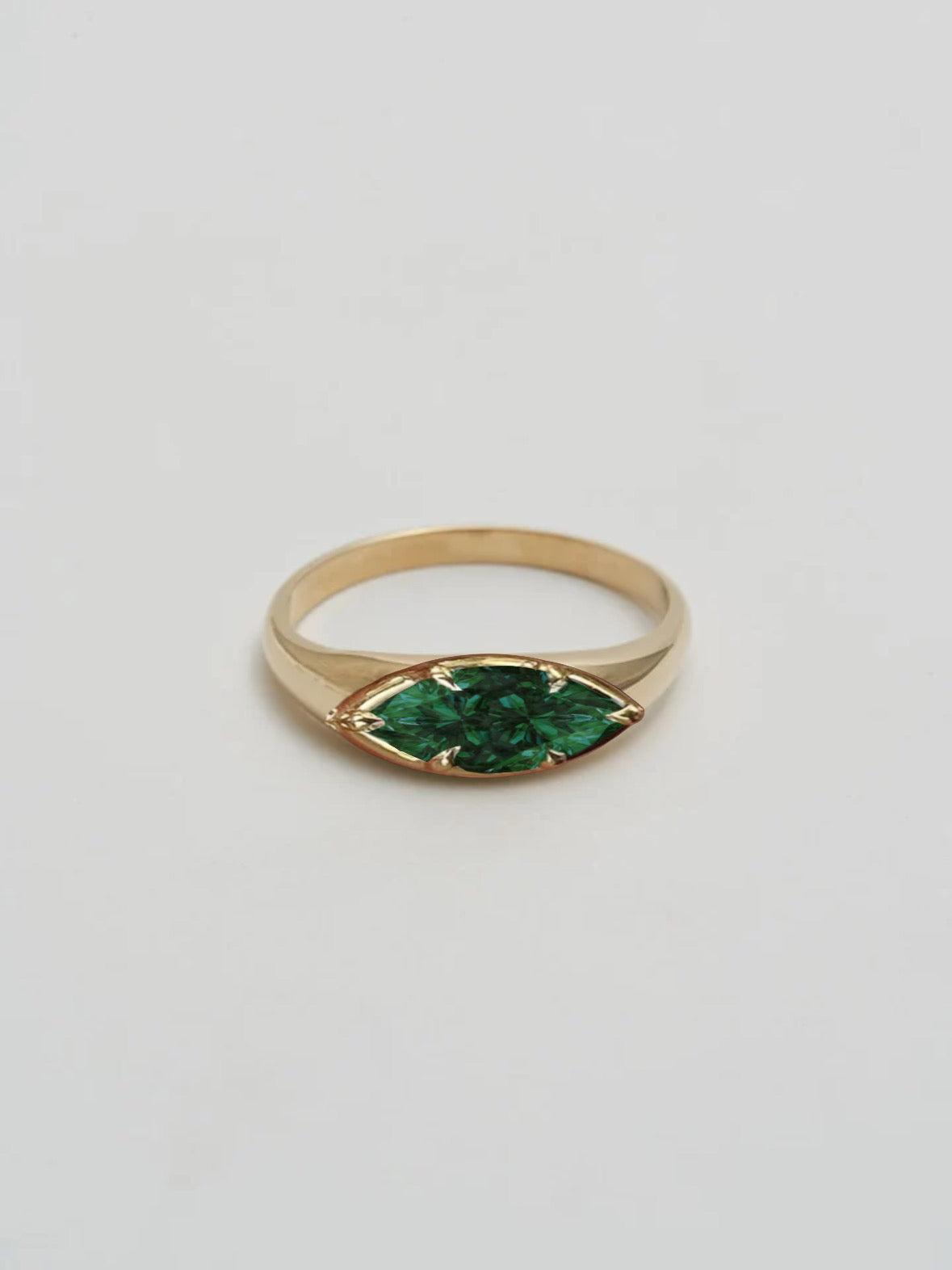 The Cactus Emerald Solitaire Ring