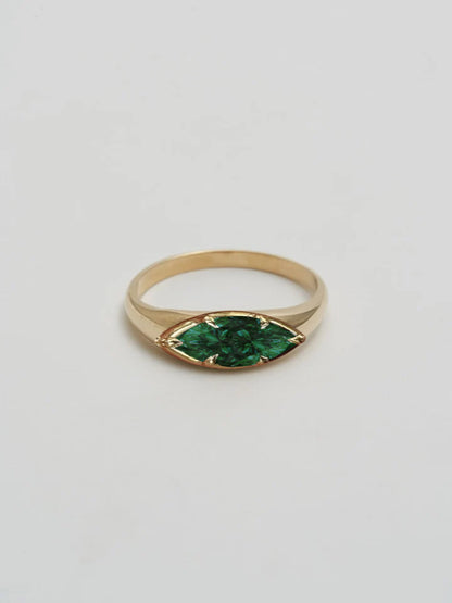 The Cactus Emerald Solitaire Ring