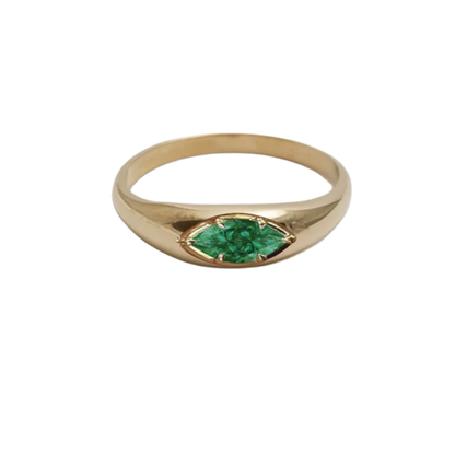 The Cactus Emerald Solitaire Ring