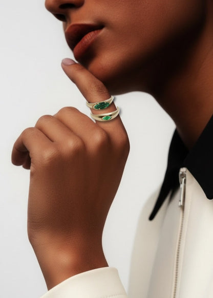The Cactus Emerald Solitaire Ring