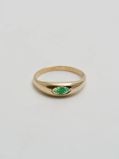 The Cactus Emerald Solitaire Ring