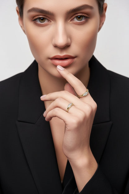 The Cactus Diamond Solitaire Ring