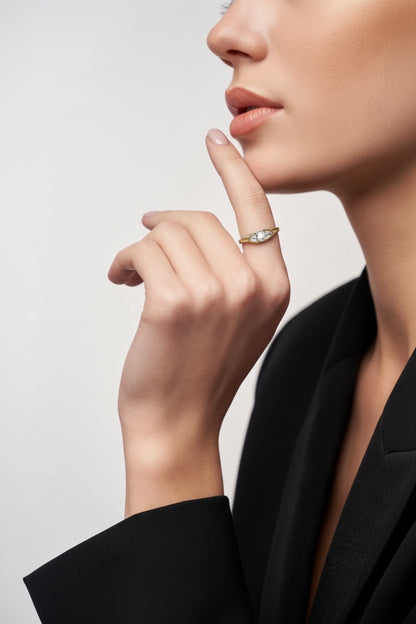 The Cactus Diamond Solitaire Ring