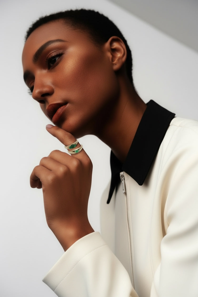 The Cactus Emerald Solitaire Ring