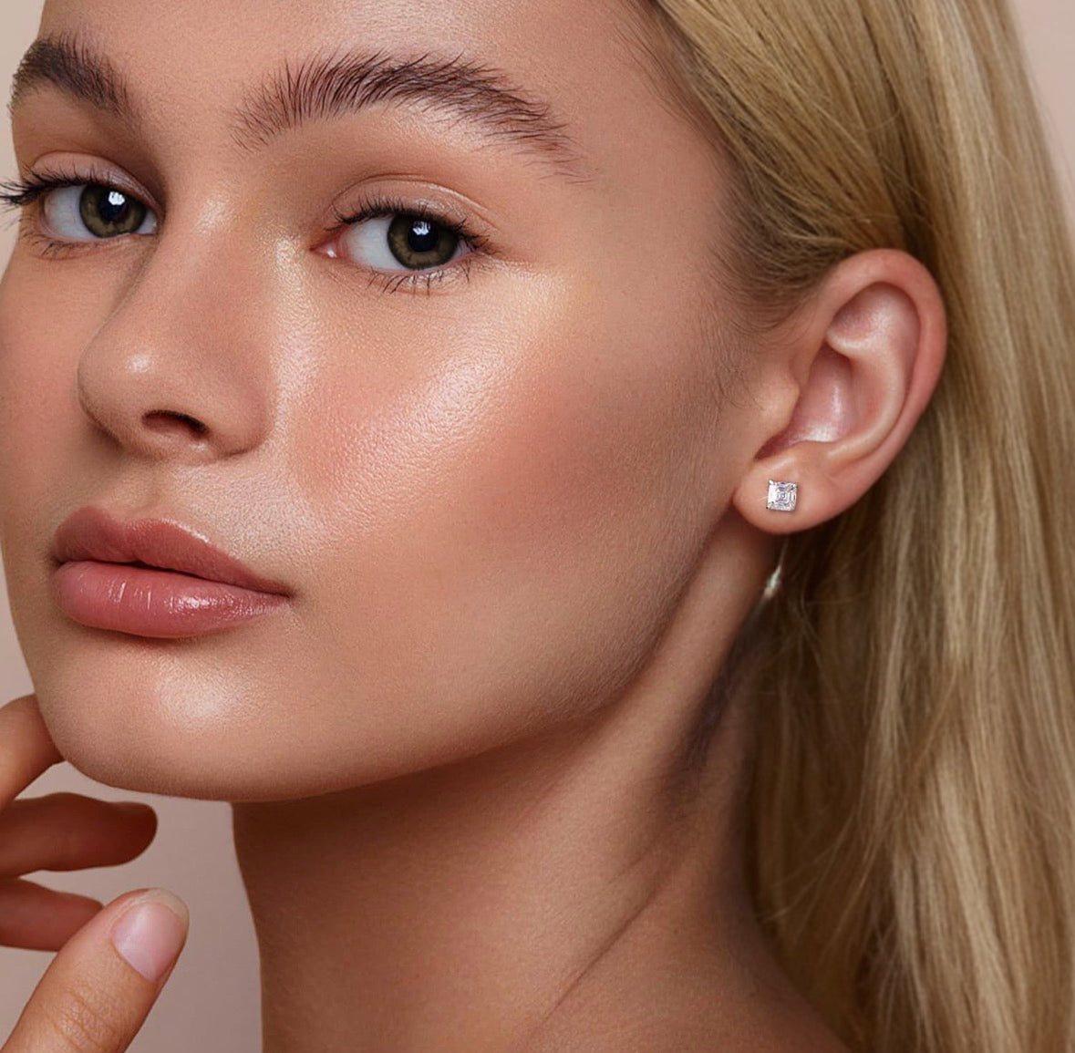 The Roots Asscher Diamond Stud