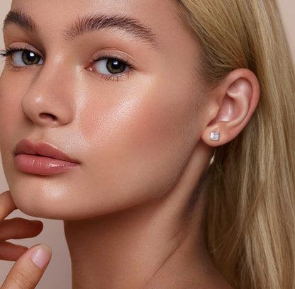 The Roots Asscher Diamond Stud