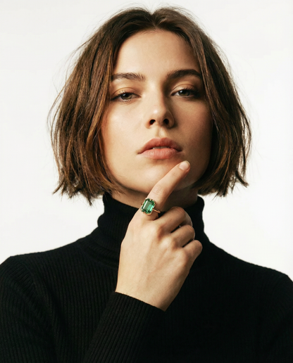 Saguaro Cactus Solitaire - Emerald