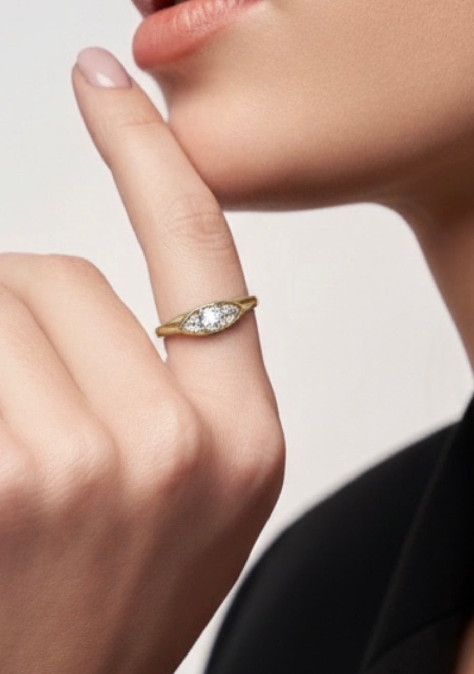 The Cactus Diamond Solitaire Ring