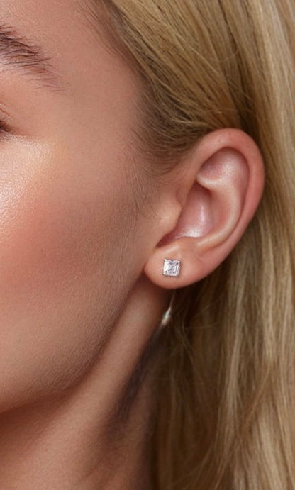 The Roots Asscher Diamond Stud