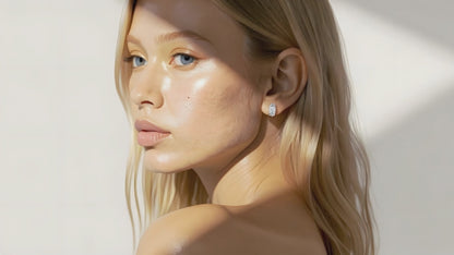 The Roots Oval Diamond Stud