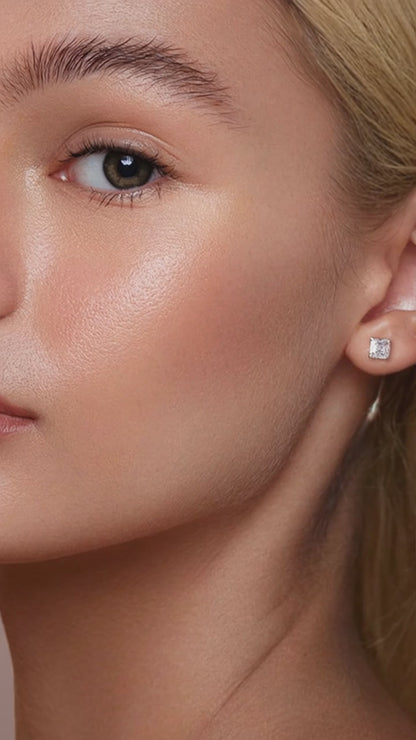 The Roots Asscher Diamond Stud