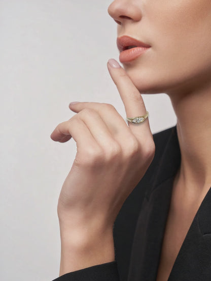 The Cactus Diamond Solitaire Ring