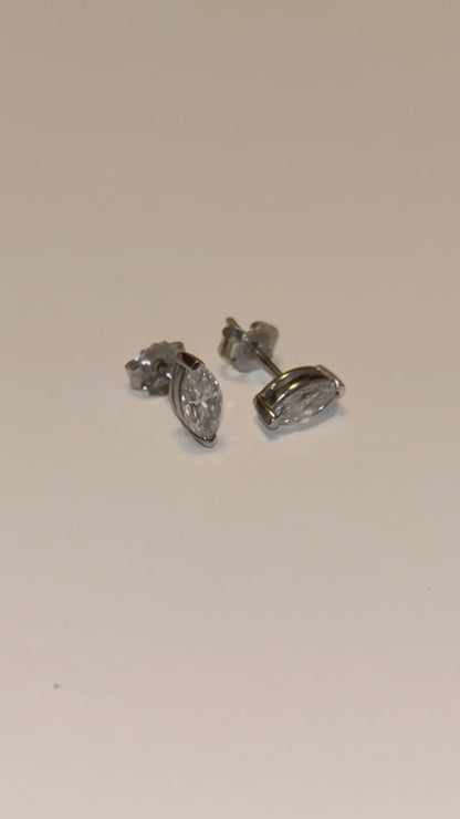 The Roots Marquise Diamond Stud