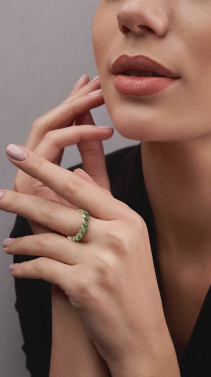 The Cactus Emerald Eternity Ring