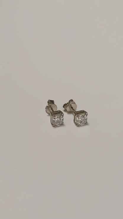 The Roots Asscher Diamond Stud